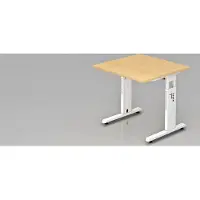 Hjh OFFICE PRO MEGA 8 W - 80 x 80 Tafelhoogte I In hoogte verstelbaar Esdoorn/Wit
