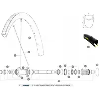 Mavic Ksyrium Pro Carbon Sl Ust Disc Achterste Rechter Spaken 12 Eenheden