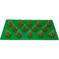 LEGO Kleine boom, den, spar, fichte, olijgroen - 2435, NIEUW! Aantal: 10x