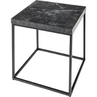 Invicta Moderne bijzettafel ARCHITECTURE 45cm grafiet metalen frame - 44758