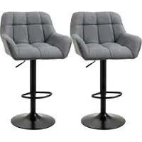 HOMCOM HOMdotCOM barkrukken, set van 2, tegenkrukken, in hoogte verstelbaar, draaibaar, in retro-design