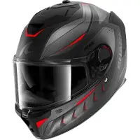 Shark Spartan GT Pro Carbon Mekarium, integraalhelm ,Mat Zwart/Donkergrijs/Rood ,XL
