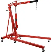YATO Professionele Werkplaatskraan / Motortakel – 2000 kg (2 Ton) – Inklapbaar – Maximale Hefhoogte 224 cm – Heavy-Duty