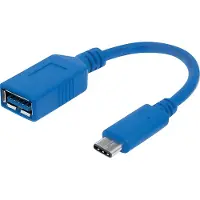 Manhattan USB Adapter [1x USB 3.2 Gen 1 bus A (USB 3.0) - 1x USB-C stekker] 353540 Afgeschermd (enkel), Folie afscherming