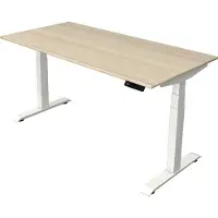 Kerkmann Move4 Elektrisch hoogteverstelbaar Zit-sta-bureau Esdoorn T-voet 1600 (B) x 800 (D) x 1290 (H) mm Hout, Metaal
