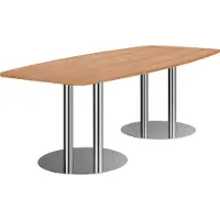 Hjh OFFICE PRO KARAT S 22 C - Karat Walnoot met voetstuk / chroom 220 x 103