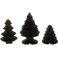 HBX natural living Kerstboom papier Foldy 3-delig groen groen Papier Decoratief