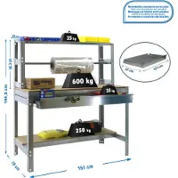 Simonwork (bancos De Trabajo) Bt4 Box Metaalplank 1445x1510x760 Mm