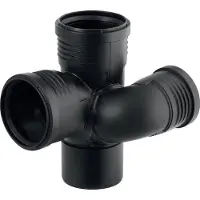 Geberit Sanitair installatiemateriaal, Silent-PP Schachtbocht 87,5° links 90mm/75mm/90mm