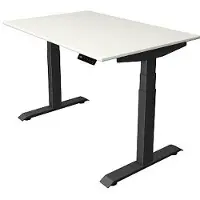 Kerkmann Move4 Elektrisch hoogteverstelbaar Zit-sta-bureau Wit T-voet 1400 (B) x 800 (D) x 1290 (H) mm Hout, Metaal