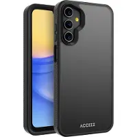 Accezz Rugged Frosted Backcover voor de Samsung Galaxy A15 (5G/4G) - Zwart