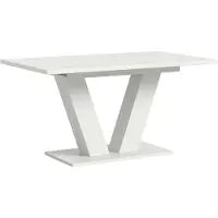 Ebuy24 Uitbreekbare Eettafel Motion Emob - Spaanplaat Wit - 150-190x76x90 Cm