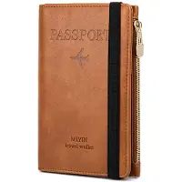 INF Slanke RFID-blokkerende paspoorthouder - Multifunctionele reisorganizer LightBrown