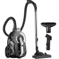 TecTake Zakloze Stofzuiger VC900 - Grijs - 900 W - Harde Vloeren & Tapijt - 43 x 27 x 88-117 cm - Snoerlengte 4,9 m