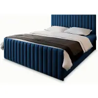 Masseno Boxspring ARION 140x200 cm met matras en topper, bedkasten - Blauw