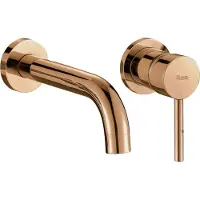REA Lungo Rose Gold + Box - Inbouw Wastafelkraan - Rosé Goud