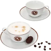 Ritzenhoff & Breker Set van 2 authentieke Italiaanse cappuccino kop en schotel - 412888