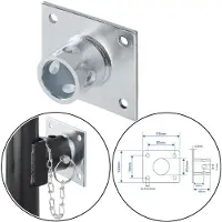 Pricenet Bevestigingsplaat voor steunpoot - kantelbaar - opschroefbaar - 100 x 115 x 4,5 mm