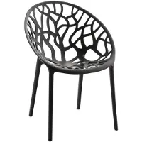 CLP Hope stapelbare Tuinstoel - Weerbestendig & UV-bestendig - Kunststof Stoelen met Armleuningen - Modern Design - zwart