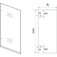 Wiesbaden Inloopdouche less 100x200 cm 8 mm nano vintage brons glas chroom