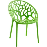 CLP Hope stapelbare Tuinstoel - Weerbestendig & UV-bestendig - Kunststof Stoelen met Armleuningen - Modern Design - groen
