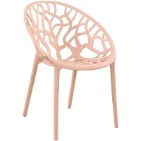 CLP Hope stapelbare Tuinstoel - Weerbestendig & UV-bestendig - Kunststof Stoelen met Armleuningen - Modern Design - roze