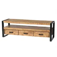 LivingFurn tv meubel nairobi 150cm mangohout / gecoat staal