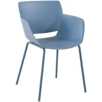CLP Alpena stoel - Buitenstoel - weerbestendig en UV-bestendig - Stoelframe van gepoedercoat staal - Fauteuil - blauw
