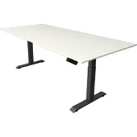 Kerkmann Move4 Elektrisch hoogteverstelbaar Zit-sta-bureau Wit T-voet 2250 (B) x 1.000 (D) x 1290 (H) mm Hout, Metaal