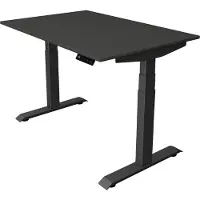 Kerkmann Move4 Elektrisch hoogteverstelbaar Zit-sta-bureau Antraciet T-voet 1200 (B) x 800 (D) x 1290 (H) mm Hout, Metaal