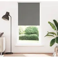 vidaXL Verduisteringsgordijn, grijs, 105x210 cm, stofbreedte 100,7 cm, polyester