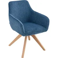 Homla - PEMA Stoel - Ribfluweel Donkerblauw - 56x60x82 cm