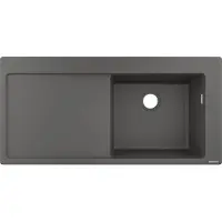 Hansgrohe Inbouwspoel 43314290, links, model S514-F450, steingrijs, 450mm, met afdruipgedeelte, model S514-F450 SG