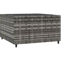 Syfax Salontafel tuin vierkant 50x50x30 cm poly rattan grijs