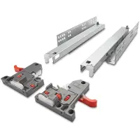 Sotech 1 paar volledig uitschuifbare houten laden UV2-30-K3D-L550-SC FullSlide 3D-verstelling 550 mm SoftClose Draagvermogen tot 30 kg