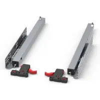 Sotech 1 paar Smart Slide volledig uitschuifbare geleiders UV4-40-K2D-L500-SC voor houten laden, 40 kg, 500 mm, met soft-close en koppelingen