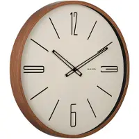 Karlsson Marcado, Wandklok, Mechanisch, Rond, Bruin, Beige, Analoog, Batterij