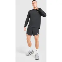 Nike Hardloopshirt Dri-FIT Miler UV L/M - Zwart/Reflecterend zilver