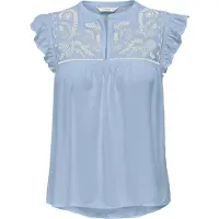 ONLY Blouse 'ONLVESTINE' duifblauw / offwhite