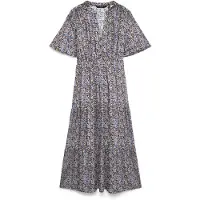 Vero Moda - VMEASY JOY S/S V-NECK 7/8 DRESS WVN - Dames - Maxi jurken
