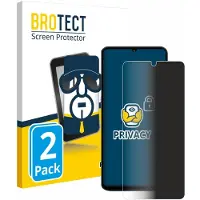 BROTECT - privacy screenprotector voor Samsung Galaxy M07 - Folie Beschermfolie Blauwlichtfilter 2 Stuks