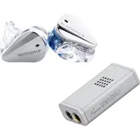 MoonDrop HiFi Bundel - Blessing 3 IEM + Dawn Pro 2 DAC Bundel - 2DD+4BA Hybride + 3.5mm Balanced - Geschikt voor Android/Windows/macOS - Zilver