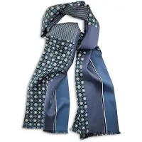 Sir Redman - Sjaals - herensjaal Jonnie - blauw / petrol / turquoise / wit