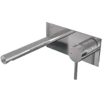 Brauer Chrome Edition Inbouw Wastafelmengkraan met Rechte Uitloop en Afdekplaat Model A1 Chroom