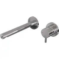 Brauer Chrome Edition Inbouw Wastafelmengkraan met Rechte Uitloop en Rozetten Model B1 Chroom