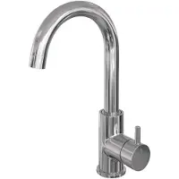 Brauer Chrome Edition Hoge Opbouw Wastafelmengkraan met Draaibare Ronde Uitloop Model B Chroom