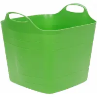 Excellent houseware flexibele kuip / emmer - groen - 25 l - kunststof - 40 x 35 cm - met handvatten