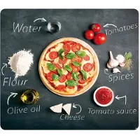 Kesper Snijplank, afdekplaat, 56x50cm, Glas, PIZZA