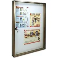 ALUBOX Mededelingenbord voor binnen gebruik, afmetingen 73x5x55 cm. - afmetingen 73x5x55 cm.