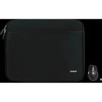 BlueBuilt Laptophoes breedte 41 cm 17 inch M Zwart + Maximus Muis